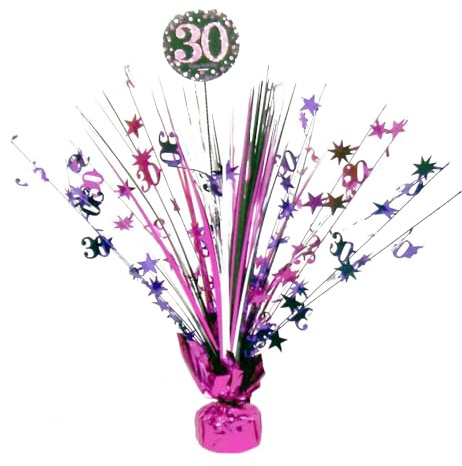 Amscan 9900591 - Tischdekoration 30 Sparkling Celebration - Pink Folie / Papier 45,7 cm, Geburtstag