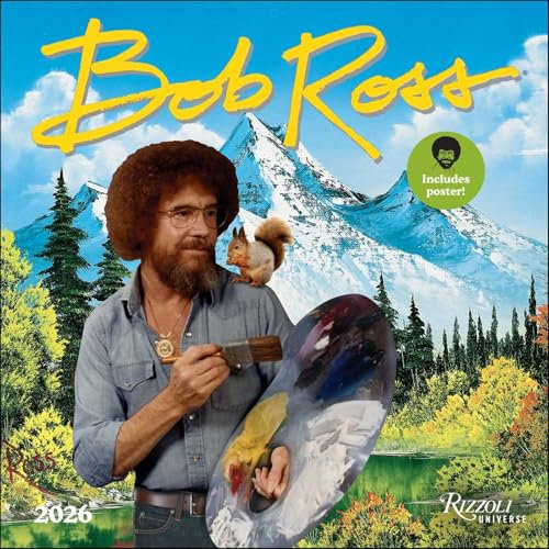 Bob Ross 2026 Wall Calendar (Includes Full-Color Poster)