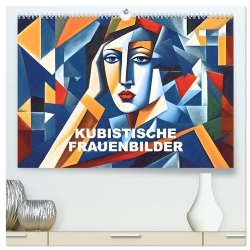 Kubistische Frauen Bilder (hochwertiger Premium Wandkalender 2026 DIN A2 quer), Kunstdruck in Hochglanz: KI generiert, kubistische Frauen Bilder, abstrakt, farbenfroh (CALVENDO Kunst)