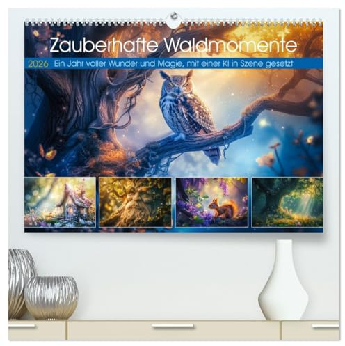 Zauberhafte Waldmomente (hochwertiger Premium Wandkalender 2026 DIN A2 quer), Kunstdruck in Hochglanz: Von verträumten Lichtungen und funkelnden ... in all seinen Facetten ein. (CALVENDO Natur)