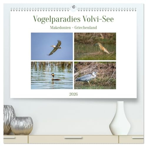 Vogelparadies Volvi-See (hochwertiger Premium Wandkalender 2026 DIN A2 quer), Kunstdruck in Hochglanz: Der Volvi-See in Makedonien, Griechenland (CALVENDO Tiere)