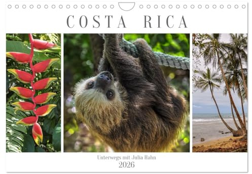 Costa Rica - unterwegs mit Julia Hahn (Wandkalender 2026 DIN A4 quer), CALVENDO Monatskalender: Costa Rica zeichnet sich durch seine artenreiche Tier- ... Landschaft aus. (CALVENDO Natur)