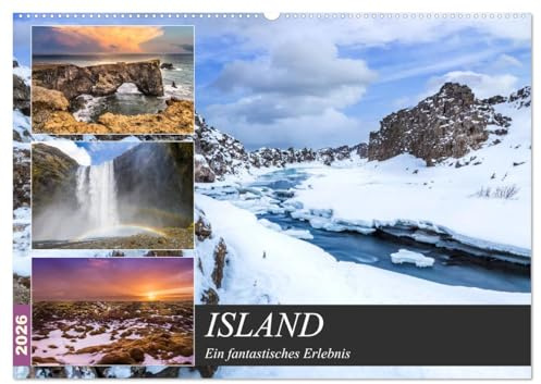 ISLAND Ein fantastisches Erlebnis (Wandkalender 2026 DIN A2 quer), CALVENDO Monatskalender: Hinreißende Naturimpressionen (CALVENDO Orte)