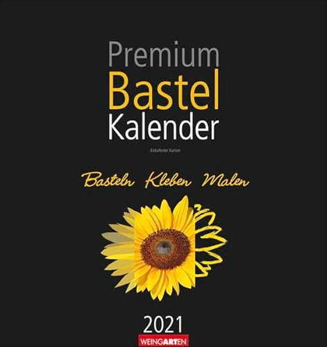 Bastelkalender schwarz 32 x 34 cm Kalender 2021
