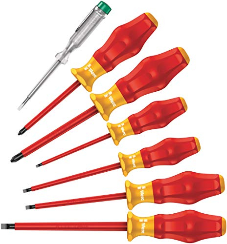 Wera 31576 Kraftform Comfort VDE Screwdriver Set, 7 Pieces