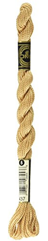 DMC 115 5-437 Pearl Cotton Thread, Light Tan, Size 5