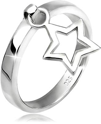 Elli Damen-Ring Stern Anhänger Astro Sternzeichen Trendsymbol silber 925