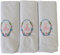 3er Pack Damen/Damen bestickt Initialen Taschentücher mit weißem Satin Rand, A