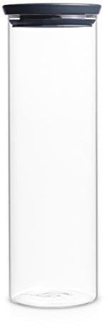 Brabantia 298240 Glass Stackable Tall Jar, Transparent, 1.9 L