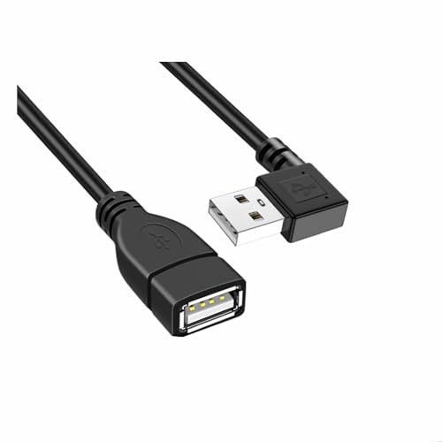 Aukson G29 USB 2.0 A Verlängerungskabel 20cm – Abgewinkelter 90 Grad USB A Stecker auf A Buchse Adapter, Ideal für Enge Räume