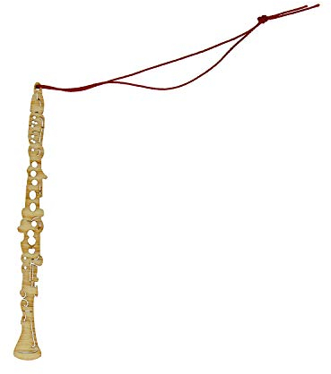 mugesh Anhänger Klarinette Pappelholz - Schönes Geschenk für Musiker