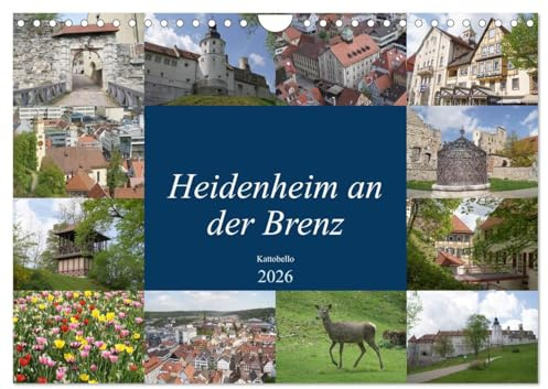 Heidenheim an der Brenz (Wandkalender 2026 DIN A4 quer), CALVENDO Monatskalender: Sehenswerte Kleinstadt im Osten Baden Württembergs (CALVENDO Orte)