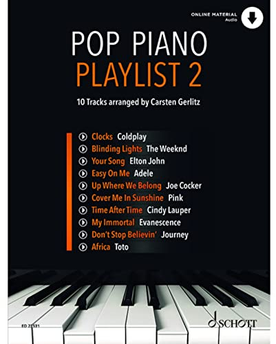 Pop Piano Playlist 2: 10 Tracks - arranged by Carsten Gerlitz. Band 2. Klavier.