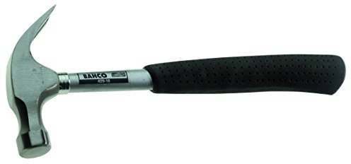 Bahco 429-8 Claw Hammer with Steel Handle, Silver/Black, 400 g 255 mm
