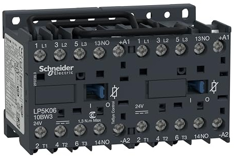 Schneider Electric TeSys K LP5K Wendeschütz / 24 V dc Spule, 3 -polig 3 Schließer, 690 V ac / 6 A, Umkehrend