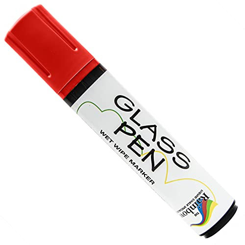 RAINBOW CHALK MARKERS LTD Glass Pen - Large 15mm Red For Writing on WINDOWS