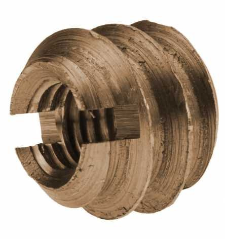 Reidl Einschraubmuttern M 4 x 12 mm DIN 7965 Messing blank 100 Stück