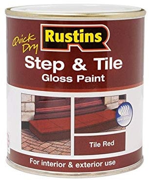 RUSTINS Quick Dry Step and Tile Paint, Red, 500 ml (Pack of 1)