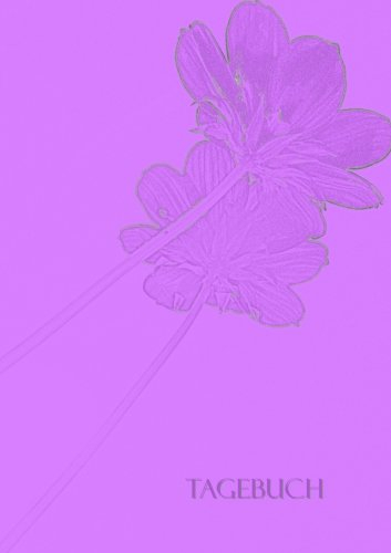 Tagebuch - lila Blumen: DIN A5, liniert, 102 Seiten