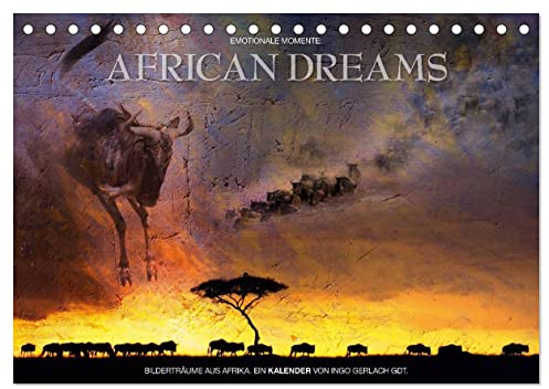 Emotionale Momente: African Dreams (Tischkalender 2024 DIN A5 quer), CALVENDO Monatskalender: Phantastische Momente wurden zu neuen African Dreams kreiert. (CALVENDO Tiere)