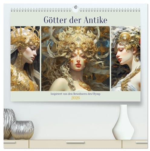 Götter der Antike. Inspiriert von den Bewohnern des Olymp (hochwertiger Premium Wandkalender 2026 DIN A2 quer), Kunstdruck in Hochglanz: Mächtigen ... in schönen Bildern (CALVENDO Kunst)