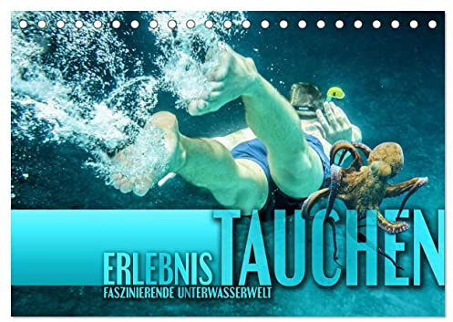 Erlebnis Tauchen - faszinierende Unterwasserwelt (Tischkalender 2026 DIN A5 quer), CALVENDO Monatskalender: Spektakuläre Bilder von traumhaften Tauchrevieren der Erde (CALVENDO Sport)