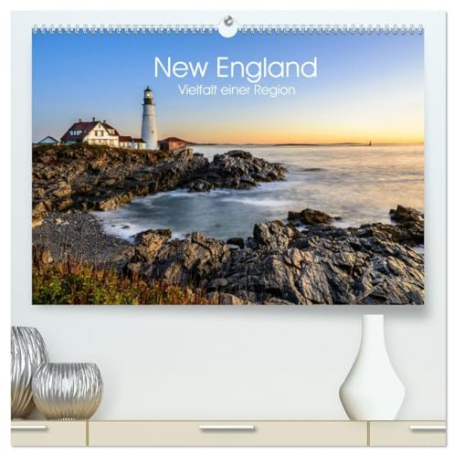 New England - Vielfalt einer Region (hochwertiger Premium Wandkalender 2026 DIN A2 quer), Kunstdruck in Hochglanz: Eine Reise durch Neuengland (CALVENDO Orte)