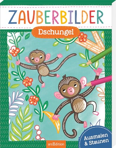 Zauberbilder – Dschungel: Ausmalen & Staunen | Mache verborgene Muster sichtbar! Für Kinder ab 5 Jahren