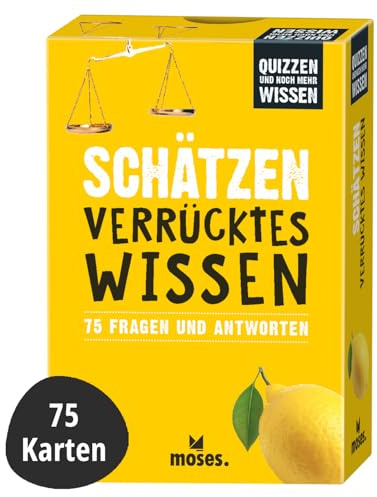 moses. Schätzen Verrücktes Wissen – 75 Fragen und Antworten, Schätzfragen-Kartenset, Wissensquiz aus der Reihe Quizzen und noch mehr Wissen