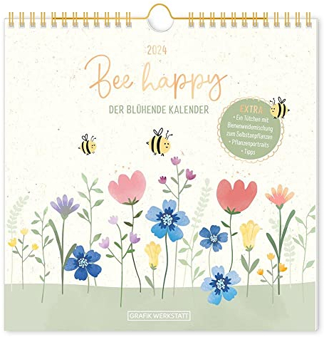 Bee Happy Wandkalender 2024