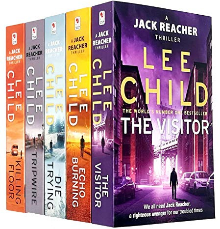 Lee Child Jack Reacher Series 1-5 Collection 5 Books Bundle (Killing Floor, Die Trying, Tripwire, The Visitor, Echo Burning)
