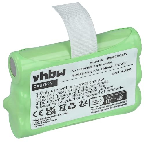 vhbw Akku kompatibel mit TopCom 1030 | 1020, 1010 Babyphone Babytalker (700 mAh, 3,6 V, NiMH)