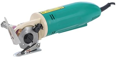 KATSU Electric Fabric Cutter 50mm Blade and 8mm Max Trimming Thickness, with Extra Blade, 220V Cloth Textile Leather Rubber Cutting Machine 103910