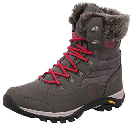 Brütting Himalaya Damen Schneestiefel, Anthrazit/ Pink, 38 EU
