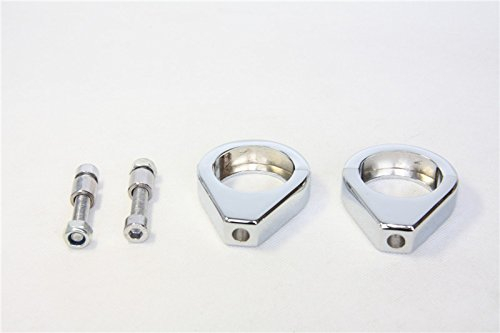 HTT- Motorcycle Turn Signal Indicator Relocation Fork Clamp Kit For HD Softail Mount Bracket 41Mm Fork Chrome