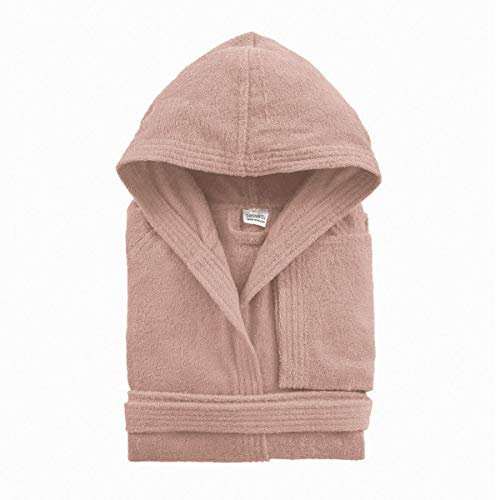 BASSETTI TIME Accappatoio con Cappuccio in Spugna Vari Colori (Rosa, Tg.XL)