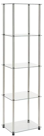Jheppbay Convenience Concepts Designs2Go - Torre clásica de Cristal de 5 Niveles, Cristal
