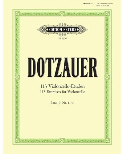 Edition Peters Friedrich Dotzauer: 113 Violoncello-Etüden I - Noten für Streichinstrumente
