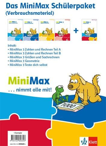 MiniMax 3: Paket für Lernende (5 Hefte: Zahlen und Rechnen A, Zahlen und Rechnen B, Größen und Sachrechnen, Geometrie, Teste-dich-selbst) - Verbrauchsmaterial Klasse 3 (MiniMax. Ausgabe ab 2019)