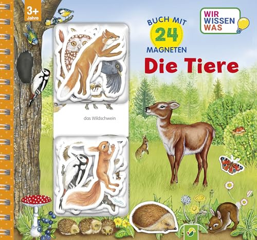 Magnetbuch Die Tiere - mit 24 Magneten: Spielspaß für Kinder ab 3 Jahren