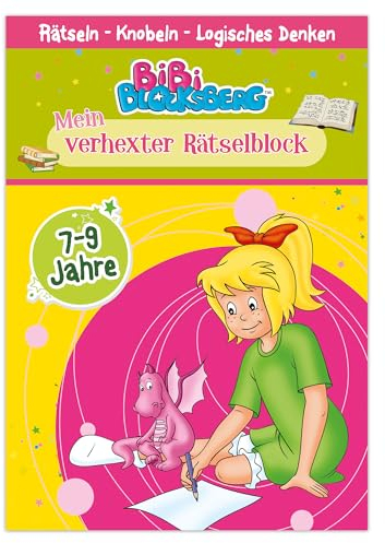 Bibi Blocksberg - Mein verhexter Rätselblock: Rätselblock ab 7 Jahre, Lernblock für Kinder in der 1 Klasse mit 32 zauberhaften Rätseln