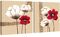 Cuadros de flores roja y blancas, moderno, Giclée, enmarcado, lienzos, impresión, ilustraciones, 2 paneles, pinturas al óleo abstractas, florales, impresión de fotos sobre lienzo, arte de pared para decorar el dormitorio, de Wieco Art