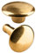 Hoppe & Masztalerz 150 Doppelkopf-Hohlnieten Ziernieten 2-teilig 9mm „9/10/2” aus Eisen (nickelfrei), Finish: Messing-glänzend (goldfarben)