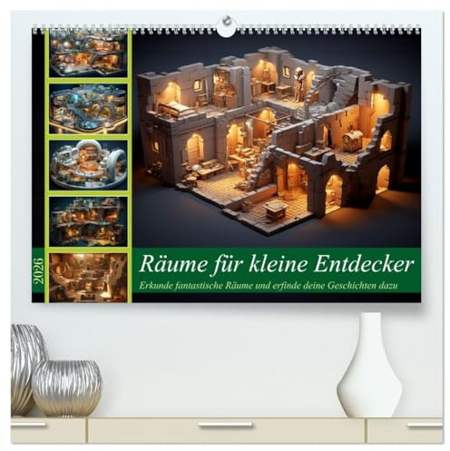 Räume für kleine Entdecker (hochwertiger Premium Wandkalender 2026 DIN A2 quer), Kunstdruck in Hochglanz: Räume in der Fantasie durchwandern und Geschichten erfinden (CALVENDO Wissenschaft)