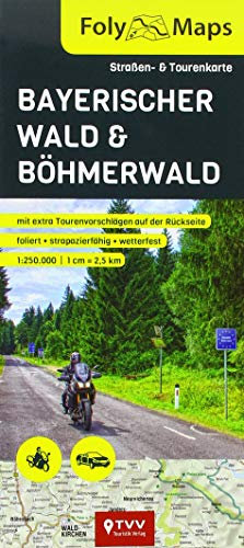 FolyMaps Böhmerwald / Bayerischer Wald 1:250 000: Straßen- und Tourenkarte