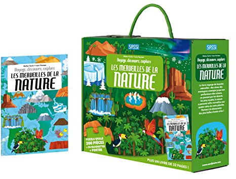Les merveilles de la nature. Voyage, decouvre, explore: Avec 1 puzzle ovale de 200 pièces + 32 silhouettes + 1 poster (Science)