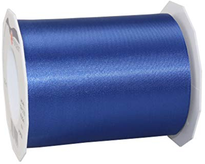 PRÄSENT ADRIA/SATIN royalblau, 25 m Satinband zum Einpacken von Geschenken, 112 mm Breite, Geschenkband zum Dekorieren & Basteln, Dekoband für Präsente, zu jedem Anlass