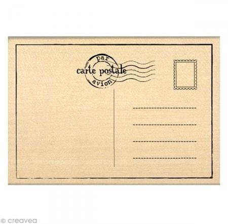 Florilèges Design fg210028 Scrapbook Postkarte Stempel 7 x 10 x 2,5 cm, beige