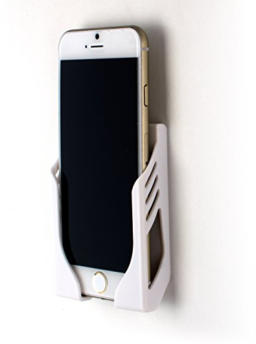 Dockem Wandhalterung für iPhone 12, 12 Pro, Pro Max, 12 Mini, 11, 11 Pro, 11 Pro Max, XS, XS Max, XR, X, 8/7/6S/6, 8/7/6 Plus mit 3M-Klebestreifen - Koala Beschädigungsfreies Mount Wall [Weiß]