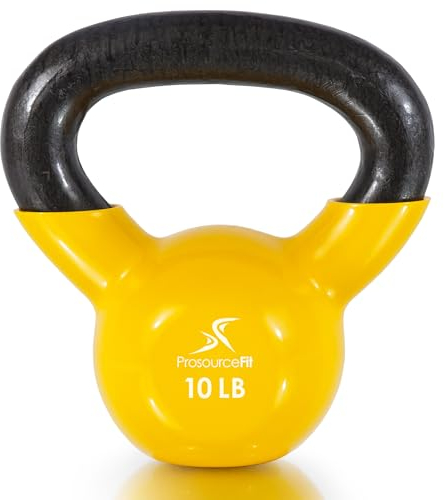 ProsourceFit Vinyl Coated Cast Iron Kettlebells for Full Body Fitness Workouts